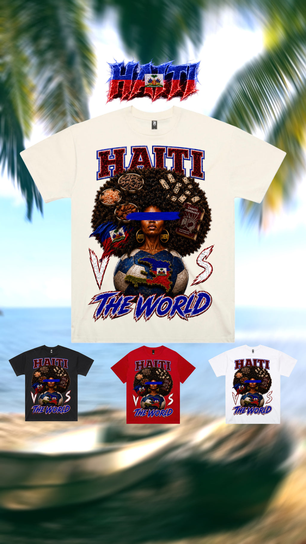 HAITI VS THE WORLD™ Premium Heavyweight Oversized Boxy Graphic Tee
